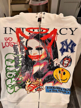 Lost Intricacy 76 Graphic Zip Hoodie Medium